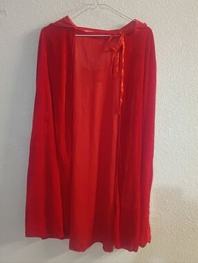 NWOT Red Hooded Cape
